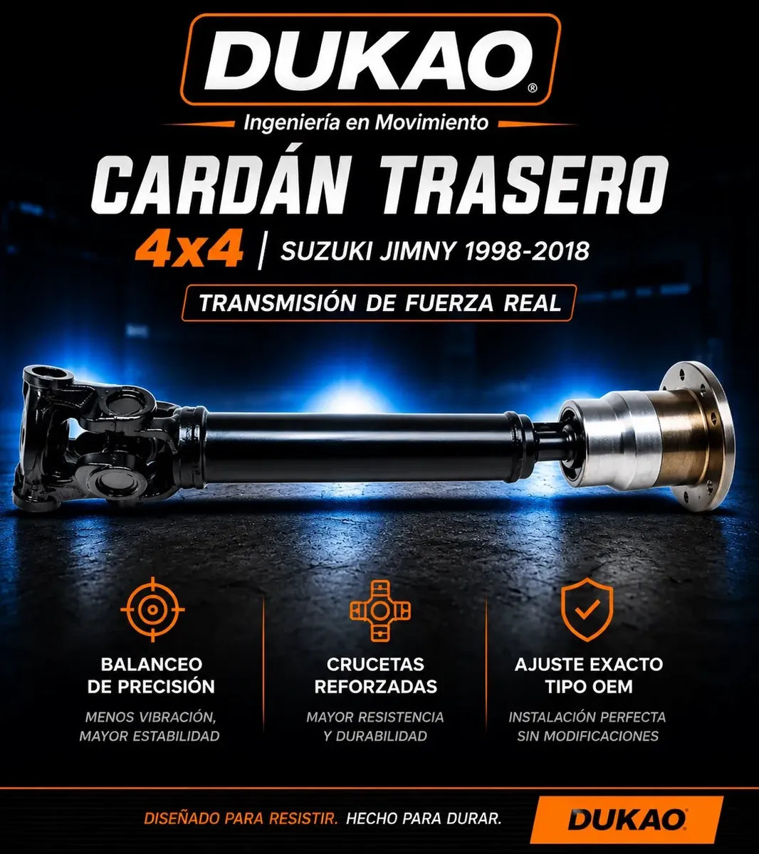 Cardan Trasero Suzuk Jimny 1.3 (g13b M13a) 1998/05 Dukao