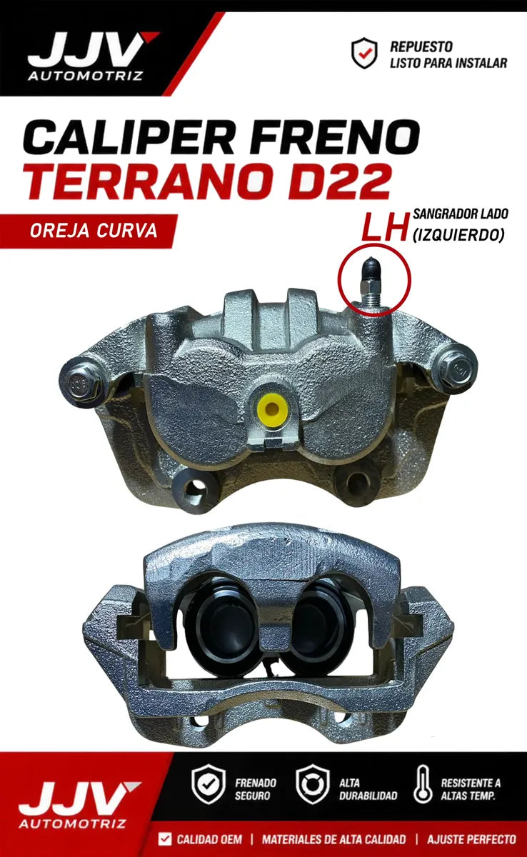 Caliper Izquierdo Oreja Curva Nissan Terrano D22 2.5 3.0