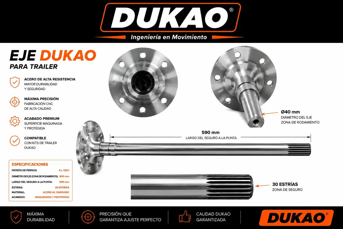 Eje Trasero Toyota Hilux 4x4 1987/93 2.2 4y Dukao