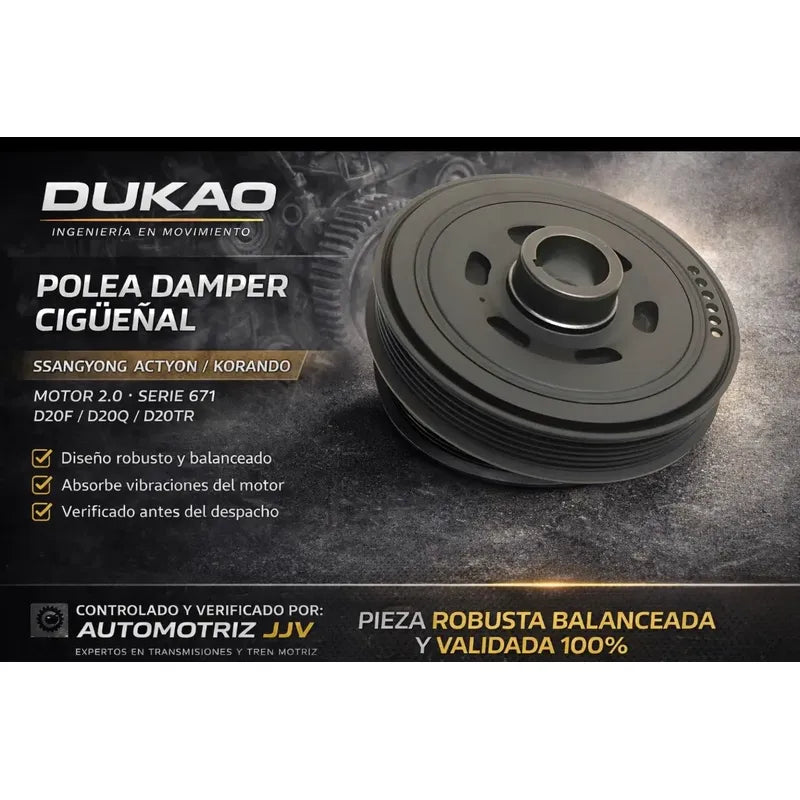 Polea Cigueñal Damper New Actyon Korando D20tr 2912/18 Dukao