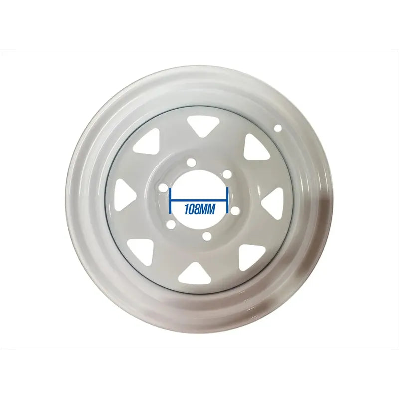 Par Llantas Para Carro De Arrastre Aro15 6x139.7 Dukao Blanco
