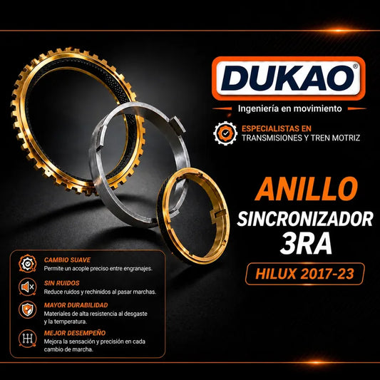 Anillo Sincronizador Triple 3ra Toyota Hilux 2016-24 Dukao
