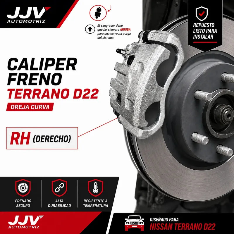Caliper Derecho Oreja Curva Nissan Terrano D22 2.5 3,0