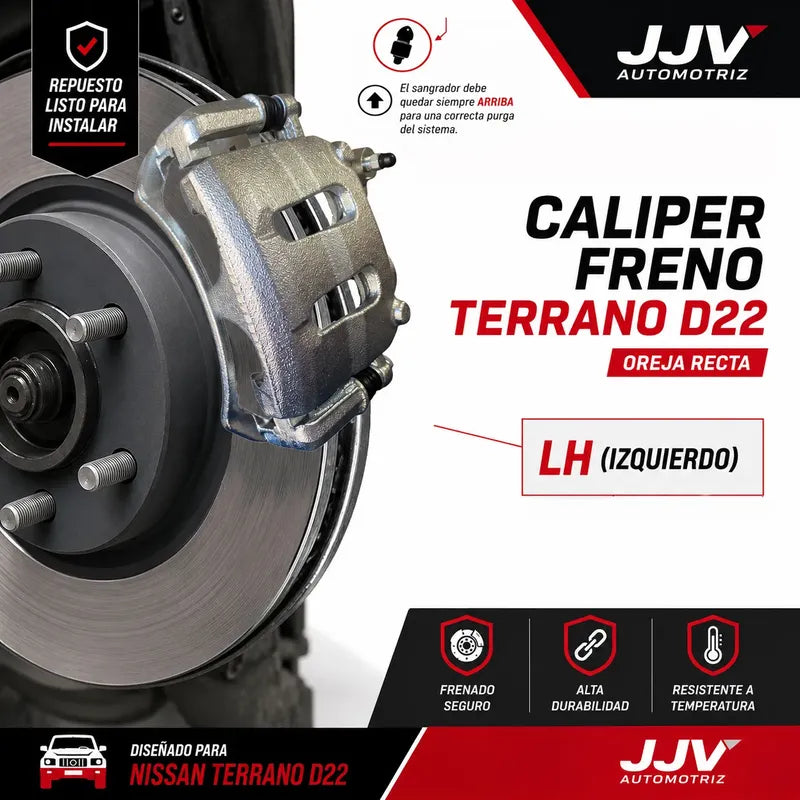 Caliper Izquierdo Oreja Recta Nissan Terrano 2.7 3.2