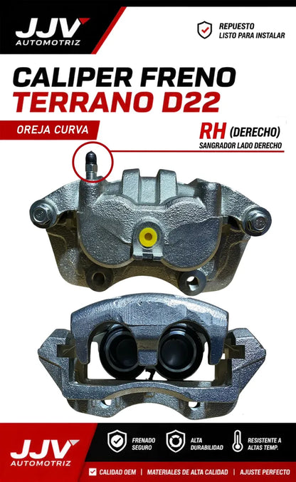 Caliper Derecho Oreja Curva Nissan Terrano D22 2.5 3,0