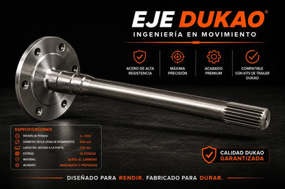 Eje Trasero Toyota Hilux 4x4 1987/93 2.2 4y Dukao