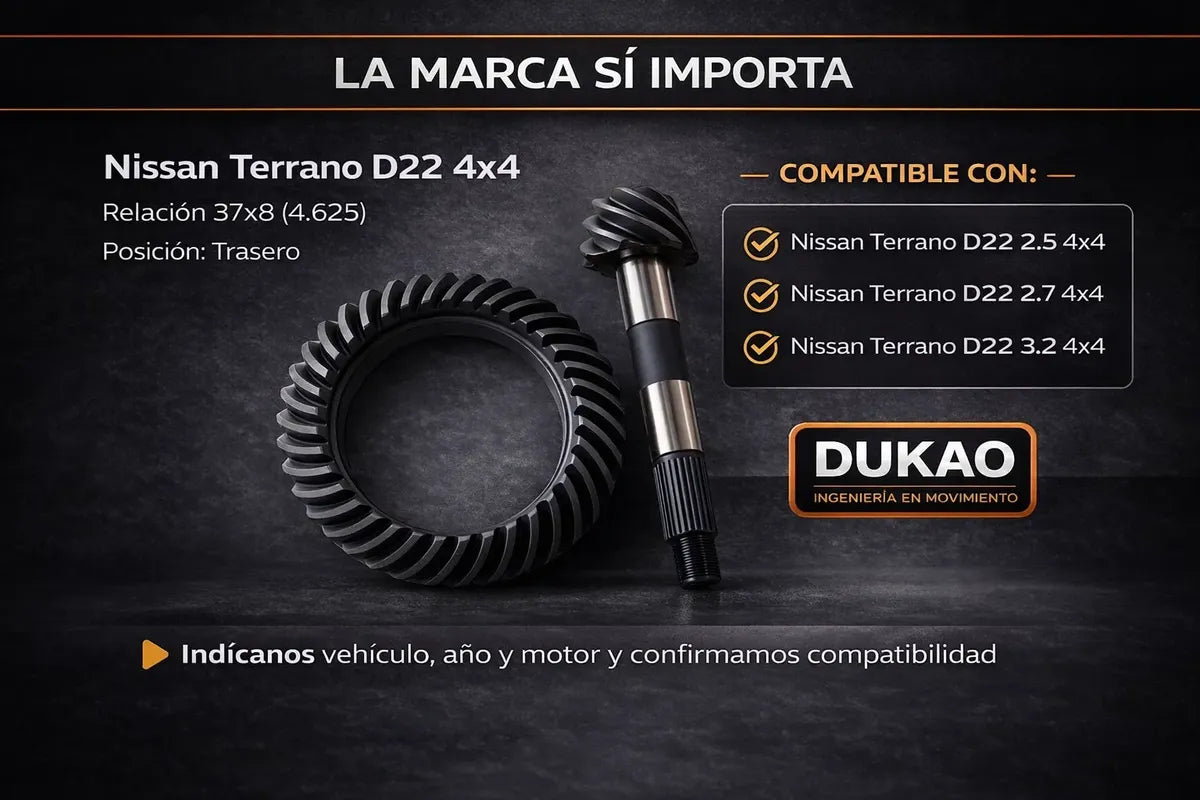 Corona Piñon Diferencial Nissan Terrano D22 37x8 4.625 Dukao