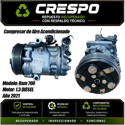 Compresor Aire Acondicionado Dodge  Ram 700 1.3 Diesel 2021