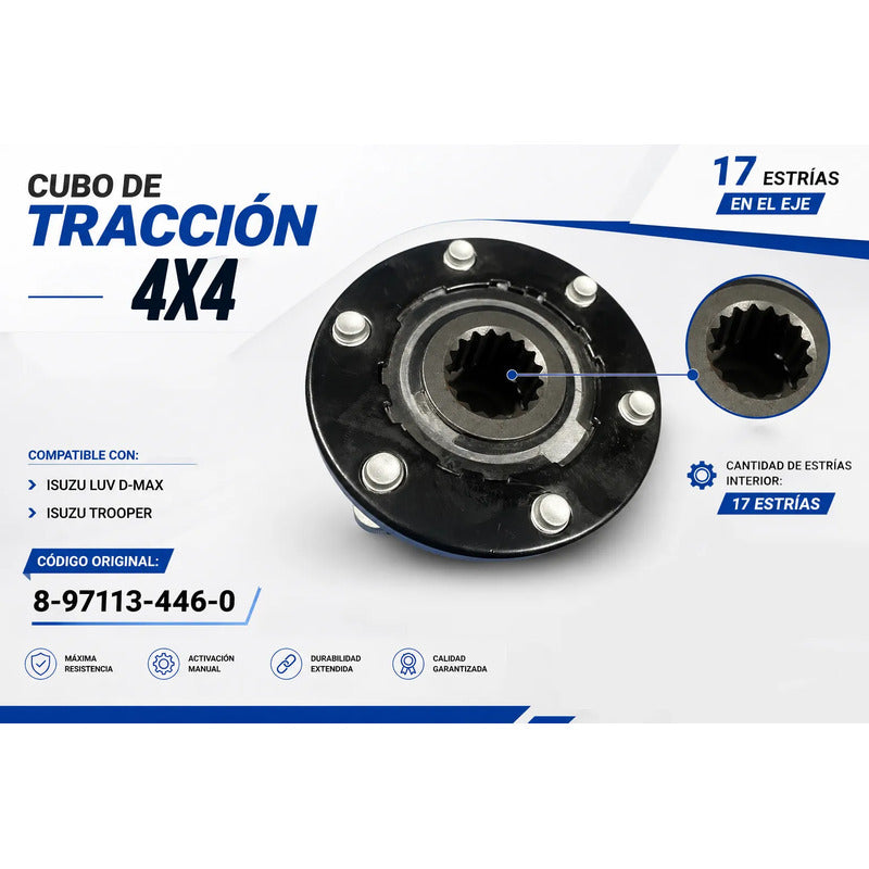Cubo Traccion Chevrolet Luv 17 Estrías