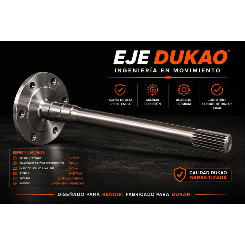 Eje Trasero Toyota Hilux 4x4 1987/93 2.2 4y Dukao