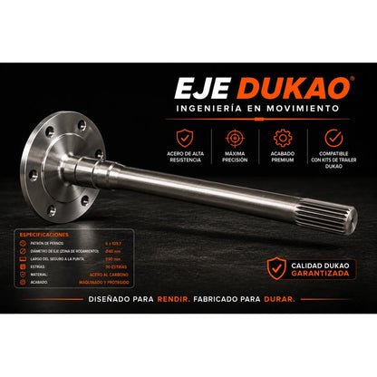 Eje Trasero Toyota Hilux 4x4 1987/93 2.2 4y Dukao
