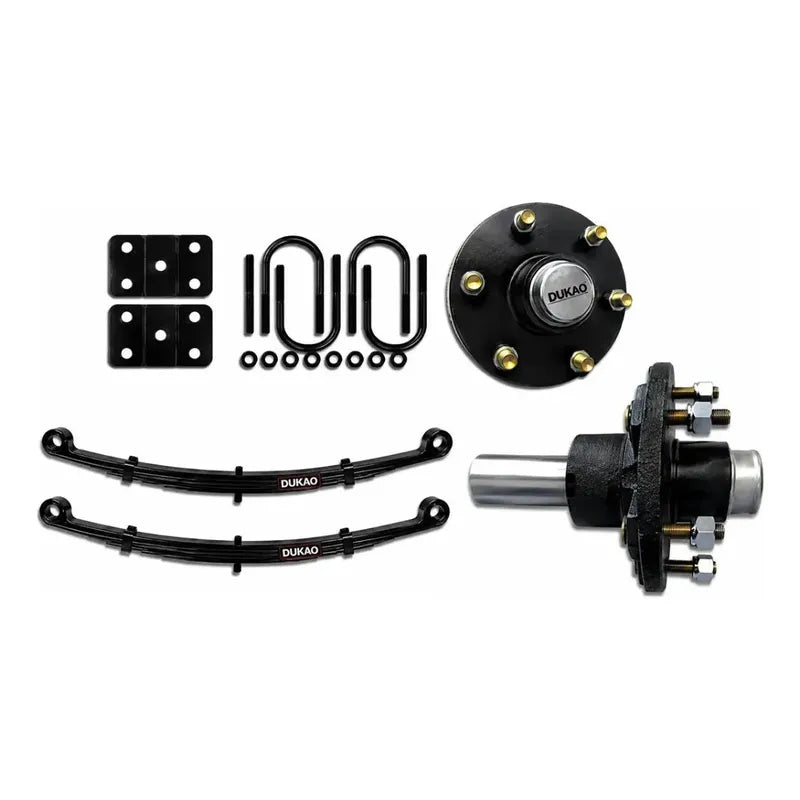 Eje Carro Arrastre Kit Masas Paquetes 1500kg 6x139.7 Dukao Negro