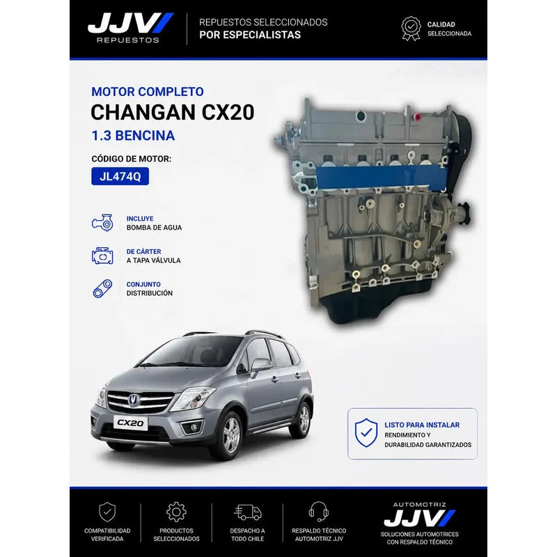 Motor Completo Changan Cx20 1.3 Jl474q