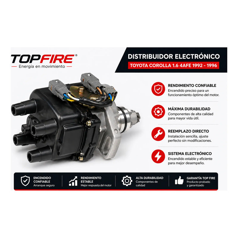 Distribuidor Toyota Corolla 1.6 4afe Electronico Top Fire