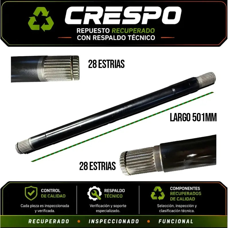 Semi Eje Delantero Derecho Rh Ranger - Bt50 3.2 Usado