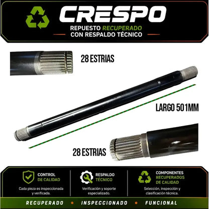 Semi Eje Delantero Derecho Rh Ranger - Bt50 3.2 Usado