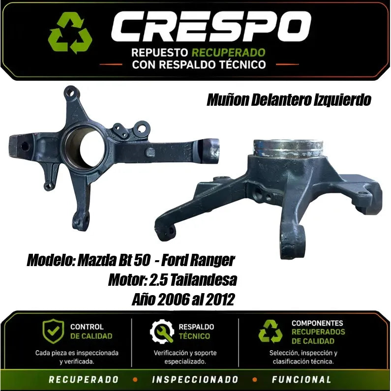 Muñon D/izq Bt50/ranger 2.5wl 4x4 Diesel 2006/12 Crespo