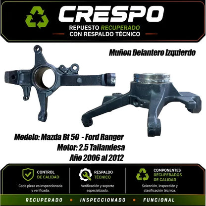 Muñon D/izq Bt50/ranger 2.5wl 4x4 Diesel 2006/12 Crespo