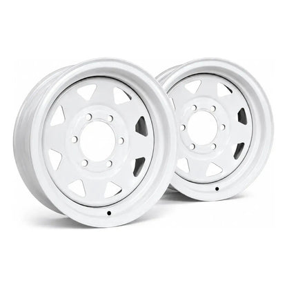 Par Llantas Para Carro De Arrastre Aro15 6x139.7 Dukao Blanco