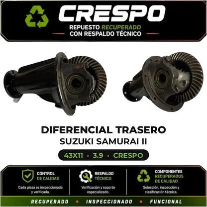 Diferencial Trasero Suzuki Samurai 2 43x11 3.9 97-03 Crespo