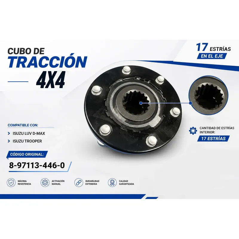 Juego Cubos Traccion Chevrolet Luv 17 Estrías