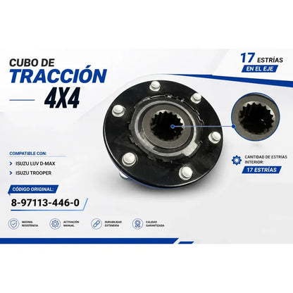 Juego Cubos Traccion Chevrolet Luv 17 Estrías