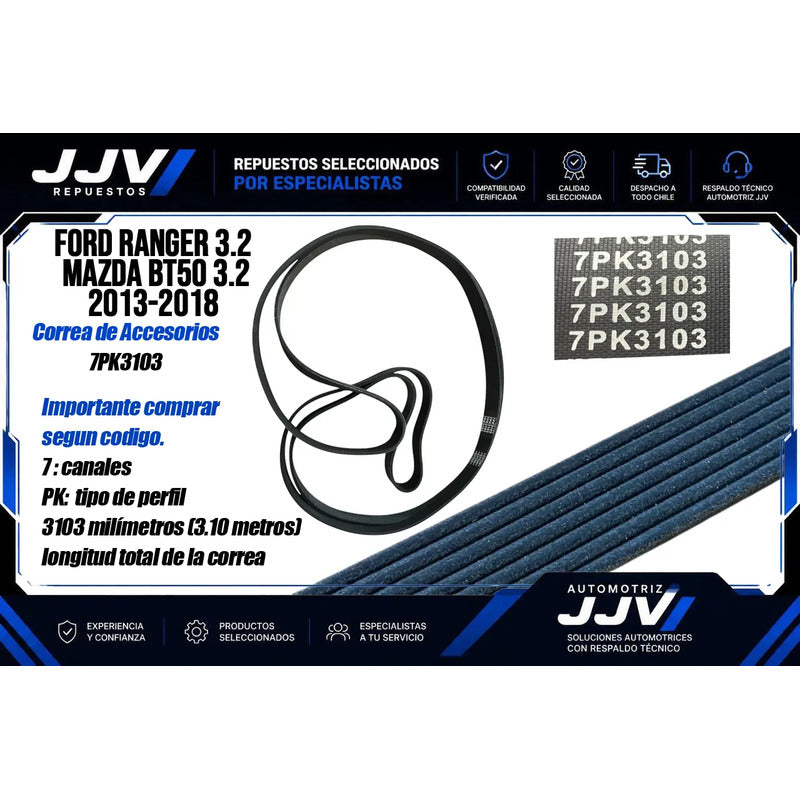 Correa Accesorios 7pk3103 Ranger / Bt50 3.2  (2013-2018)