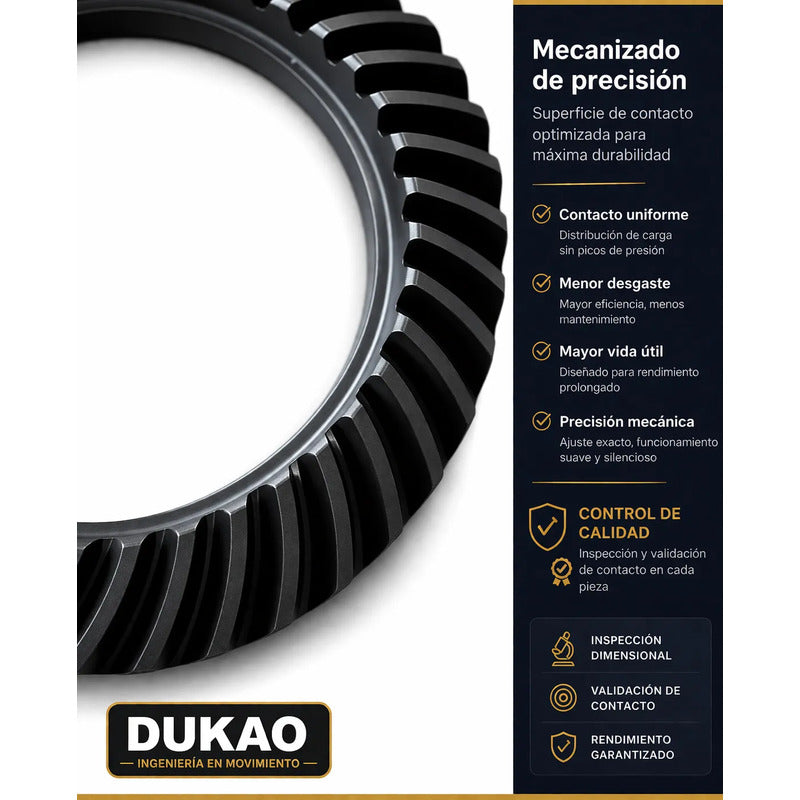 Corona Piñon Diferencial Trasero Hilux 43x11 3.9 Dukao