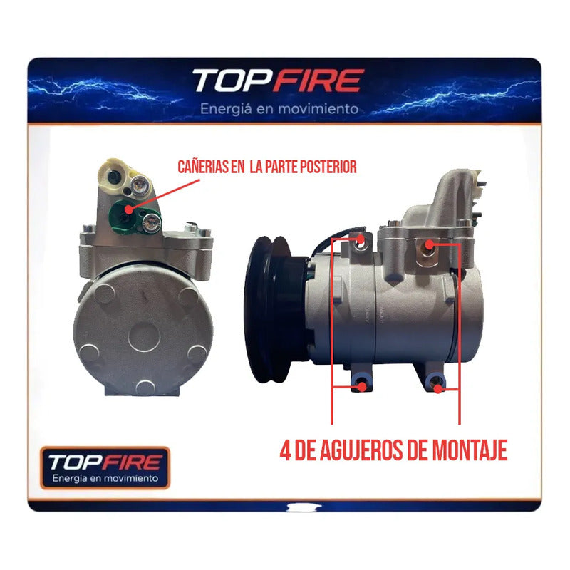 Compresor Aire Acondicionado Mazda Bt50 2.5 2006/12 Top Fire