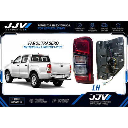 Farol Trasero Izquierdo Mitsubishi L200 2.4 2019-2022 Izquierdo/conductor Rojo