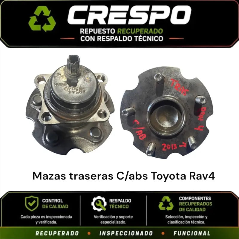 Maza Trasera Para Toyota Rav4 2013-2019 Con Abs Crespo