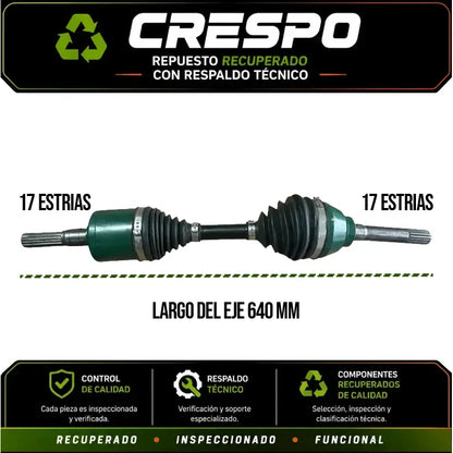 Eje Palier Delantero Chevrolet Dmax 2.5 3.0 2005-2012 Crespo