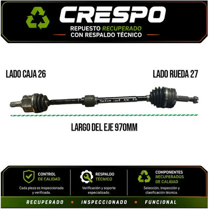 Eje Palier Delantero Derecho Hyundai Tucson 2.0b 2008 4x2