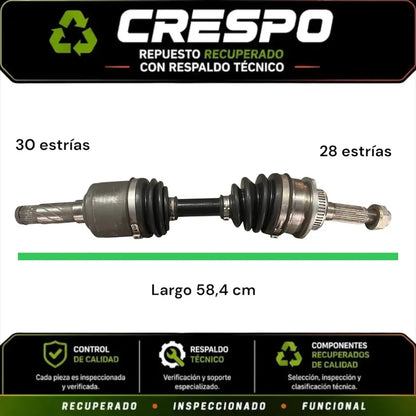 Eje Palier Ford Ranger / Mazda Bt50 2.5 Tailandesa Rh Crespo