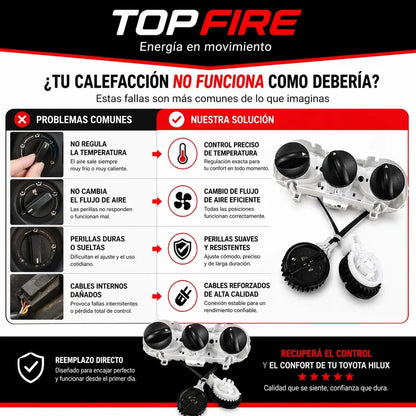 Panel Control Calefaccion Toyota Hilux 2006-2015 Top Fire