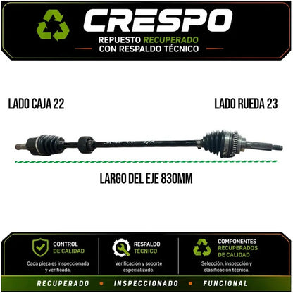 Eje Palier Delantero Derecho Chevrolet Spark 1.0-0.8cc 06/15