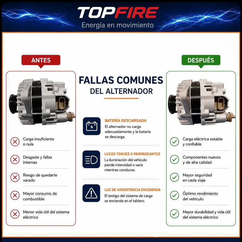 Alternador 85a Para Jac J2 J3 Toma 180 Grados Top Fire