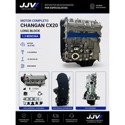 Motor Completo Changan Cx20 1.3 Jl474q