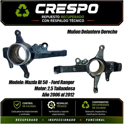 Muñon D/der Mazda Bt50 Ranger 2.5wl 4x4  06-2012 Crespo