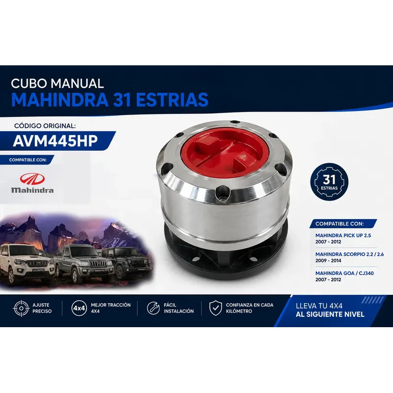 Cubo Traccion Mecanico Mahindra 31e
