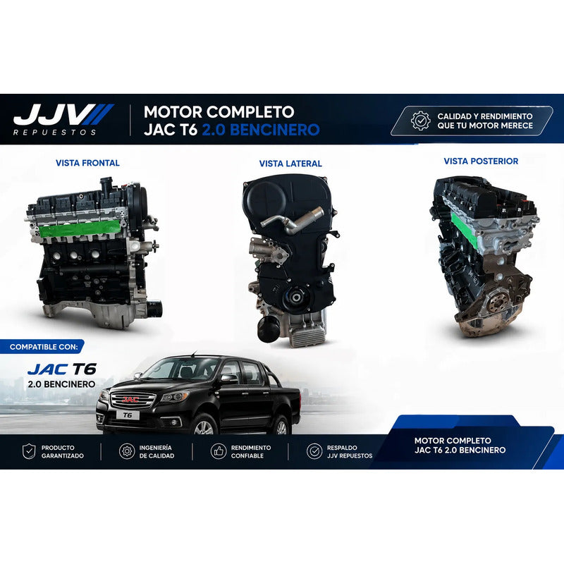 Motor Jac T6 2.0 Bencina 2016/2013 Jjv