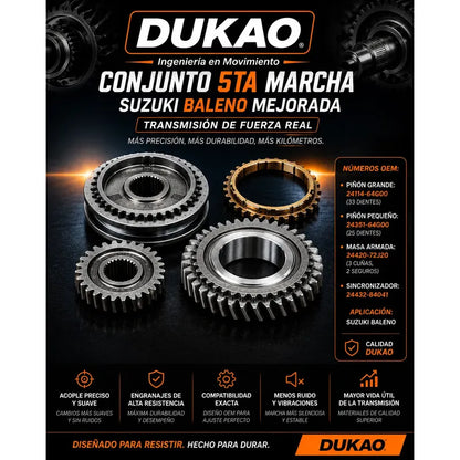 Kit Piñon 5ta Suzuki Baleno 1.6 1995/2005   Dukao