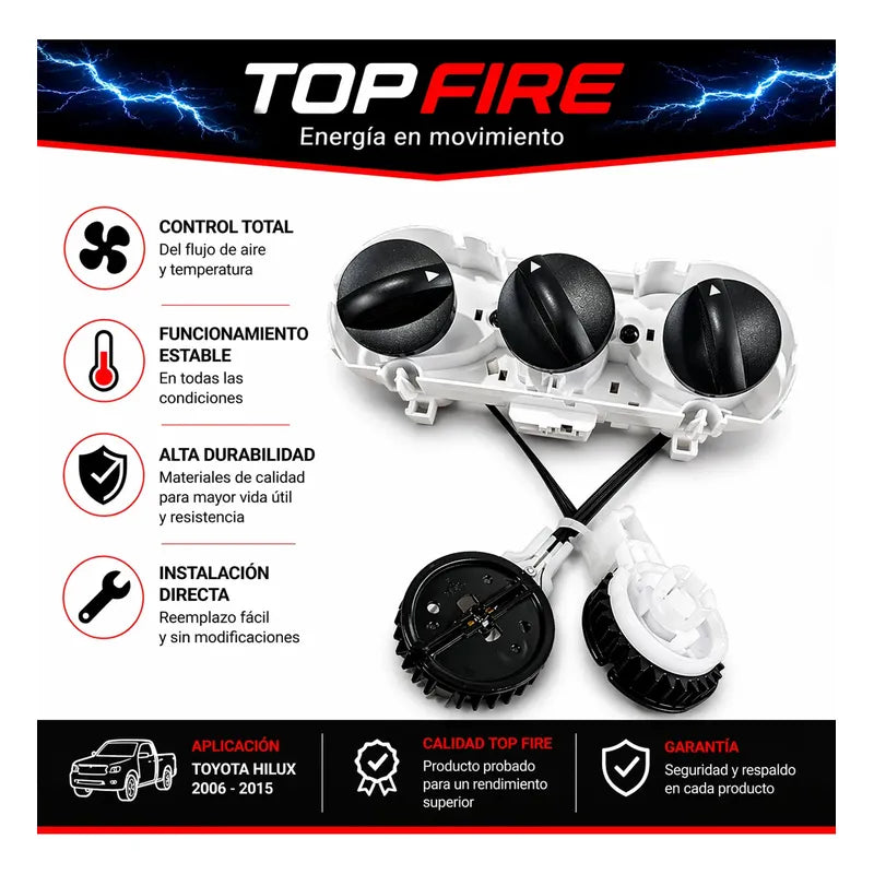 Panel Control Calefaccion Toyota Hilux 2006-2015 Top Fire