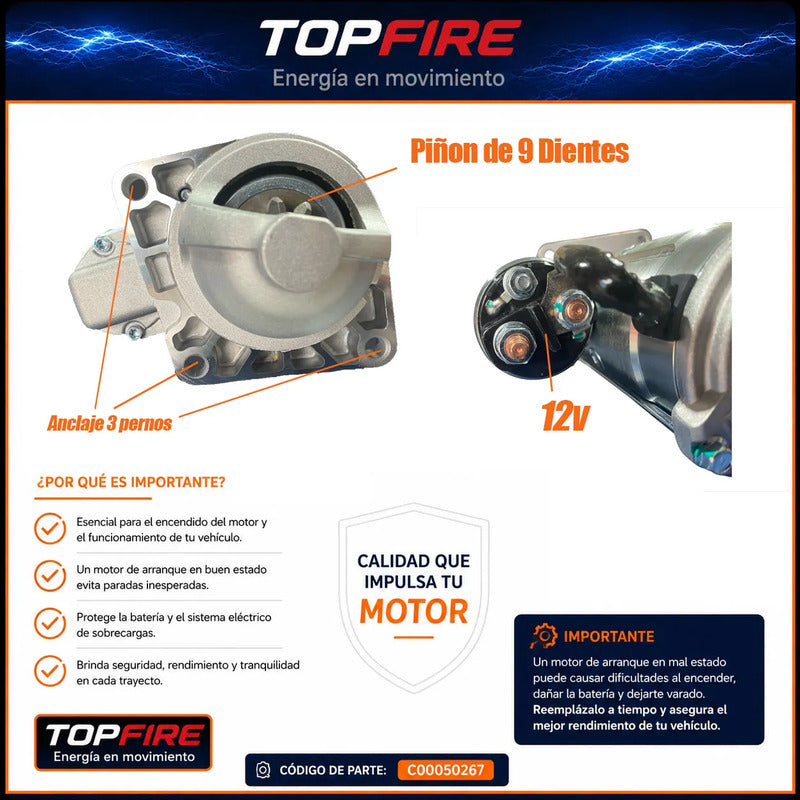 Arranque De Maxus T60  2.8 Diesel V.m 2017-2023 Top Fire