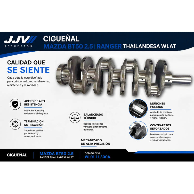 Cigueñal Mazda Bt50 2.5 Ranger Thailandesa Wlat 06/12