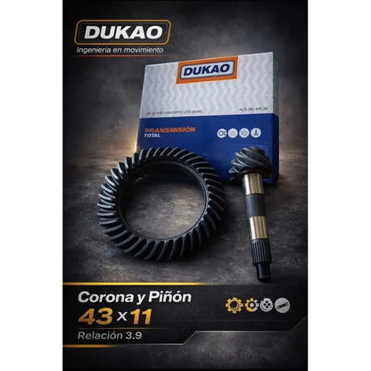 Kit Diferencial Trasera Toyota Hilux 06/15 43x11 3.9 Dukao