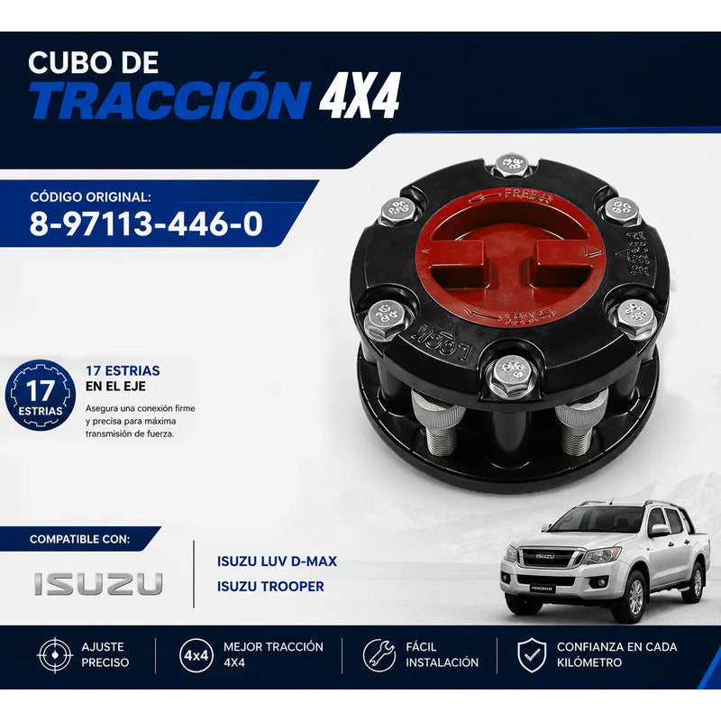 Cubo Traccion Chevrolet Luv 17 Estrías